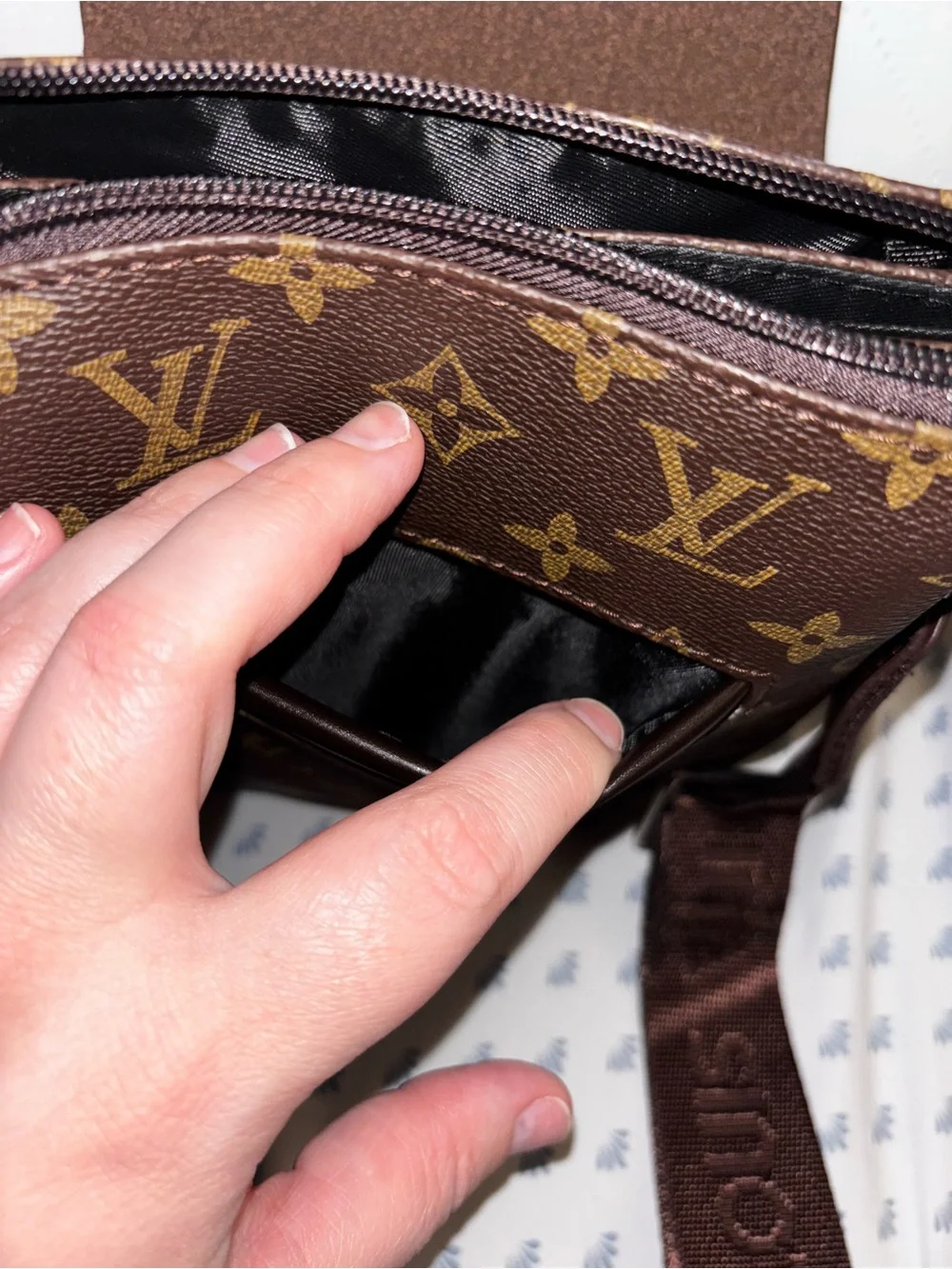 Dark Brown Monogram Messenger Bag please read 👇